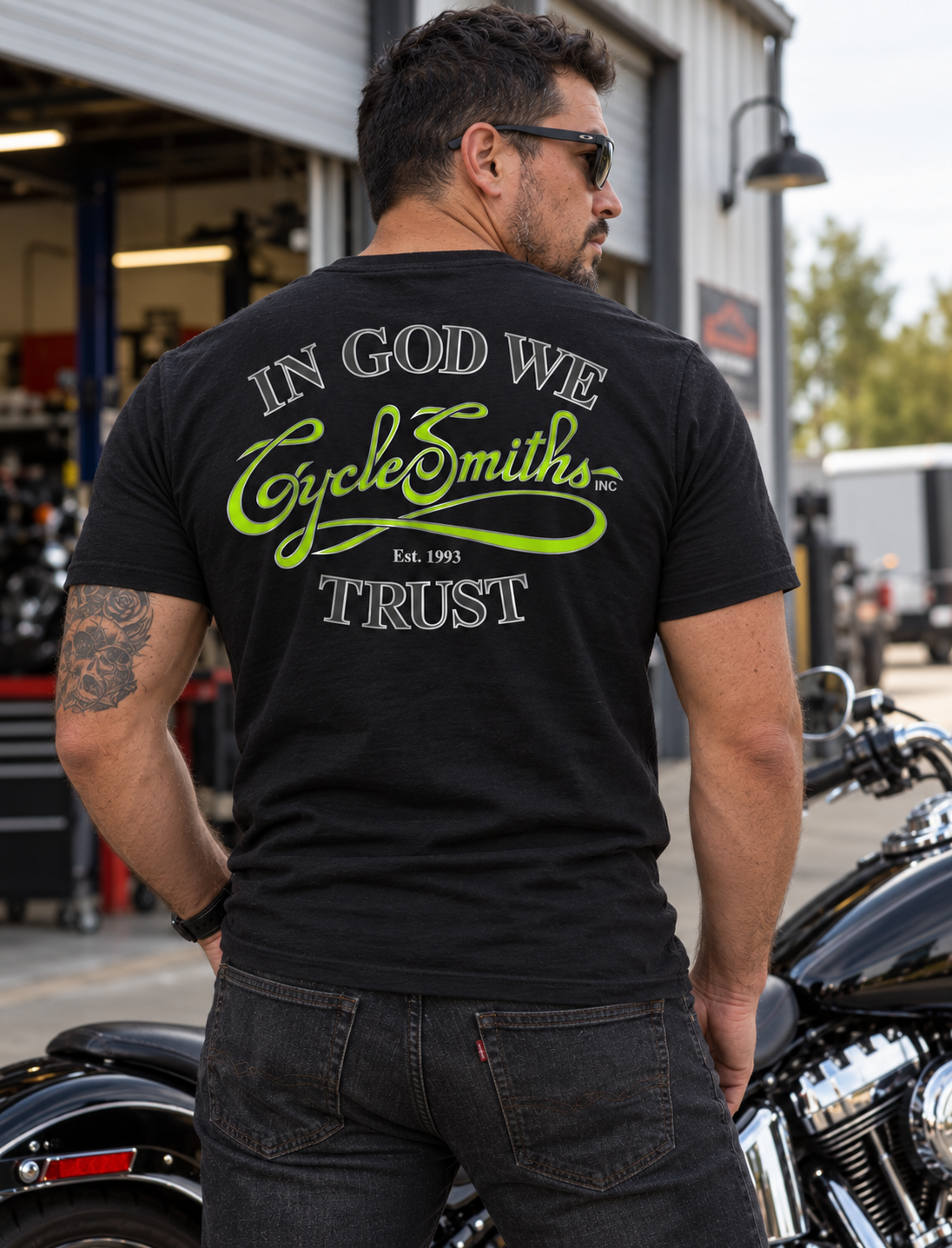 CycleSmiths In God We Trust T-Shirt